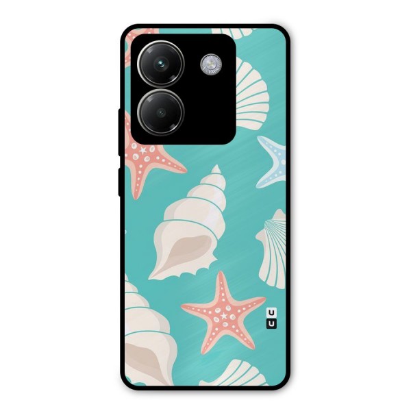 Starfish Sea Shell Metal Back Case for Poco M7 Pro 5G