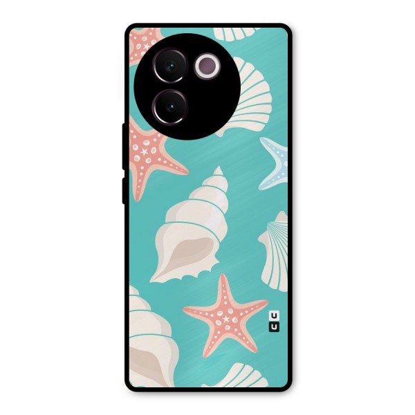 Starfish Sea Shell Metal Back Case for Vivo V30e