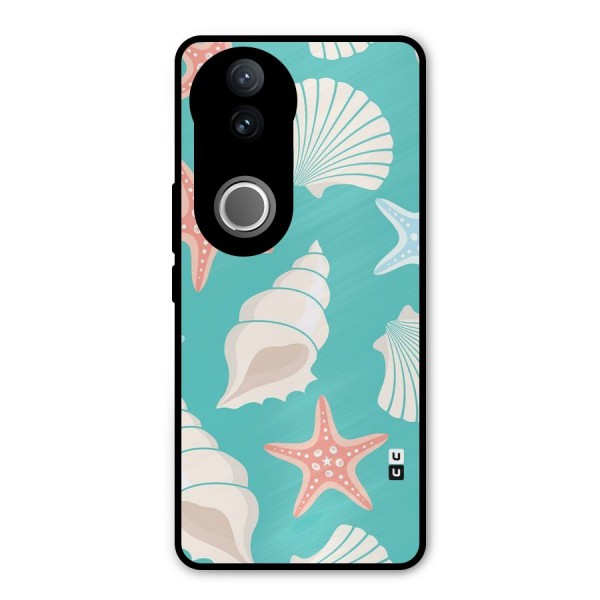 Starfish Sea Shell Metal Back Case for Vivo V50e