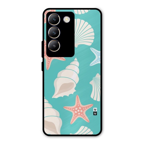 Starfish Sea Shell Metal Back Case for Vivo Y200e