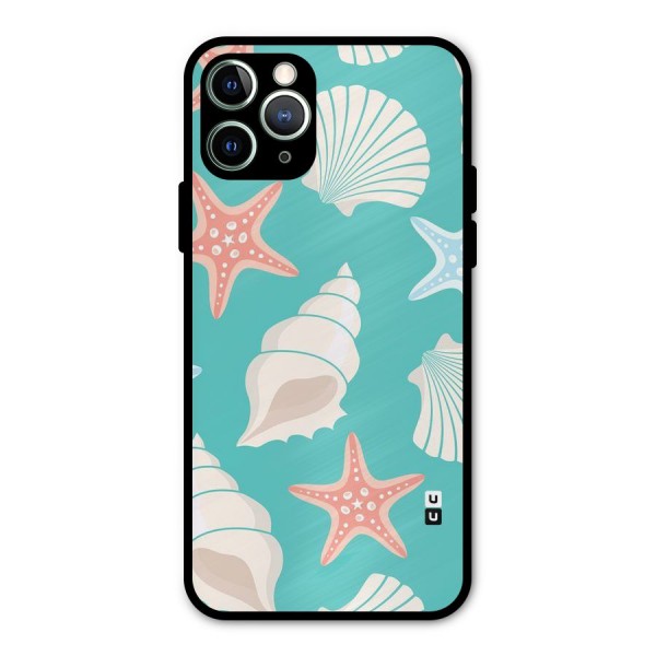 Starfish Sea Shell Metal Back Case for iPhone 11 Pro Max