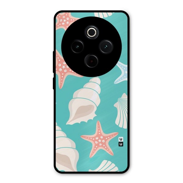 Starfish Sea Shell Metal Back Case for iQOO Z10