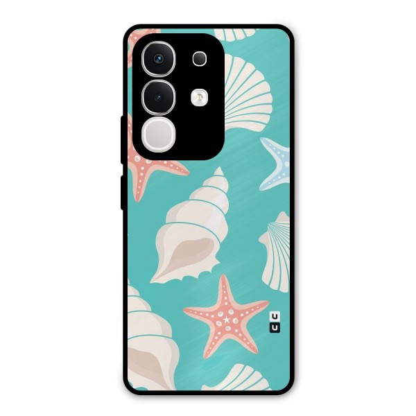 Starfish Sea Shell Metal Back Case for iQOO Z10x