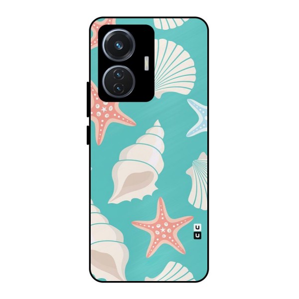 Starfish Sea Shell Metal Back Case for iQOO Z6 44W
