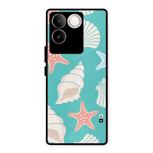 Starfish Sea Shell Metal Back Case for iQOO Z7 Pro