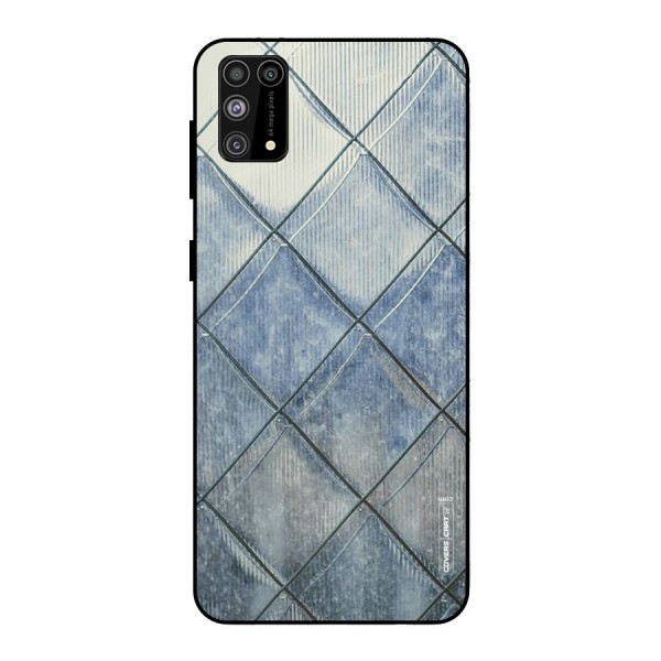 Steel Blue Pattern Metal Back Case for Galaxy F41
