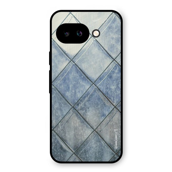 Steel Blue Pattern Metal Back Case for Google Pixel 9a
