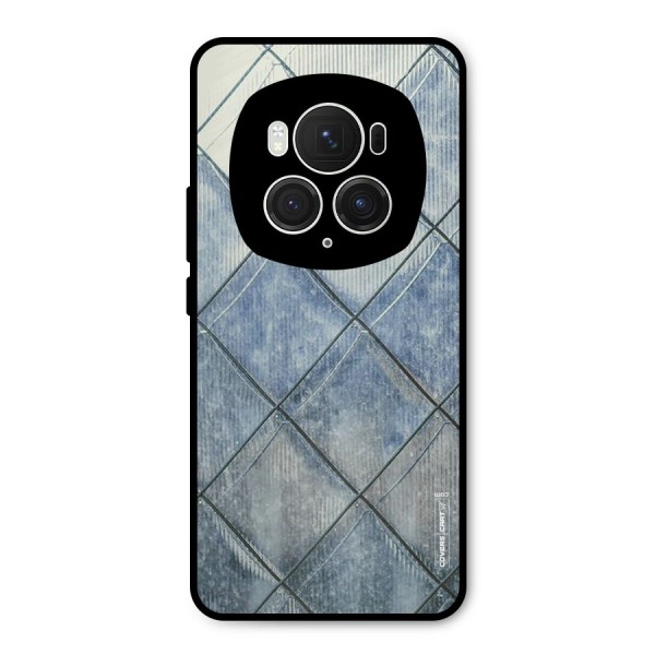Steel Blue Pattern Metal Back Case for Honor Magic6 Pro