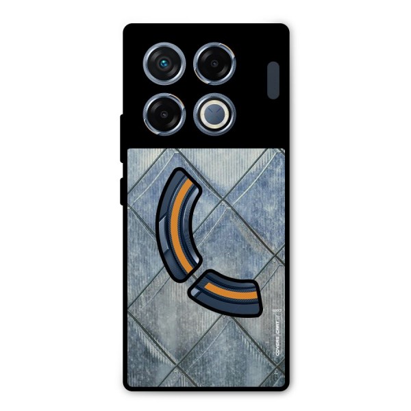 Steel Blue Pattern Metal Back Case for Infinix GT 20 Pro