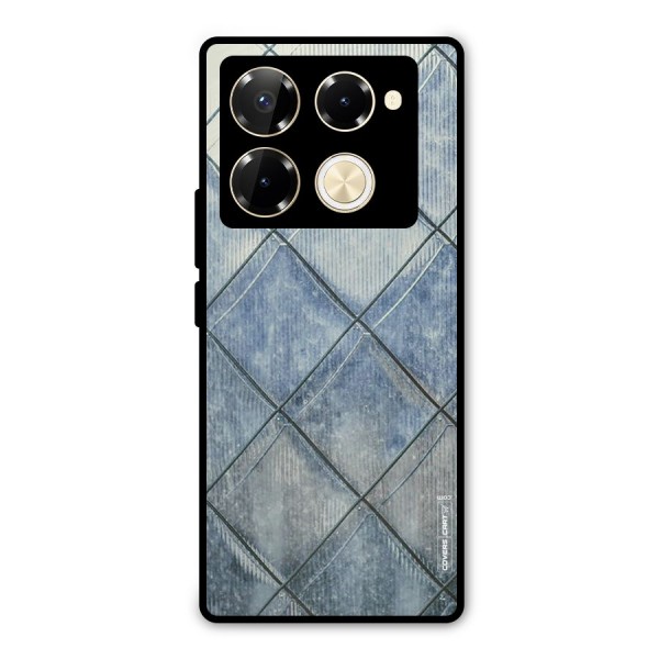 Steel Blue Pattern Metal Back Case for Infinix Note 40 Pro
