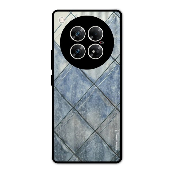 Steel Blue Pattern Metal Back Case for Infinix Zero 40 5G