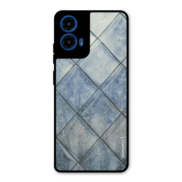 Steel Blue Pattern Metal Back Case for Moto G45