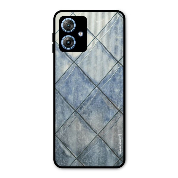 Steel Blue Pattern Metal Back Case for Moto G54