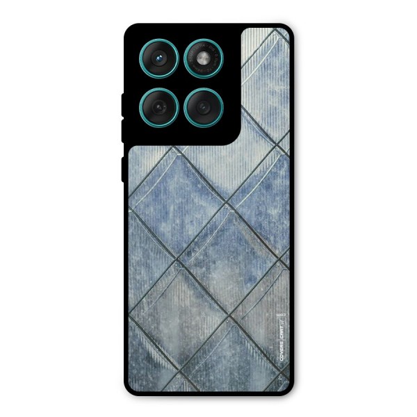 Steel Blue Pattern Metal Back Case for Motorola Edge 60