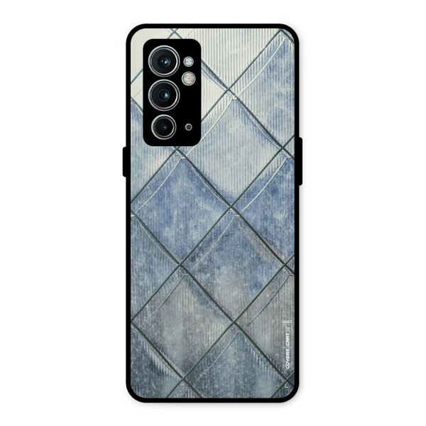 Steel Blue Pattern Metal Back Case for OnePlus 9RT 5G