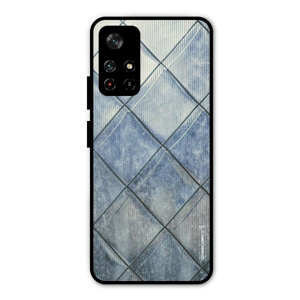 Steel Blue Pattern Metal Back Case for Poco M4 Pro 5G
