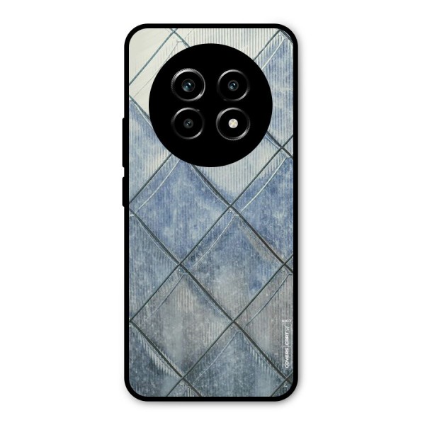 Steel Blue Pattern Metal Back Case for Realme 13 Pro