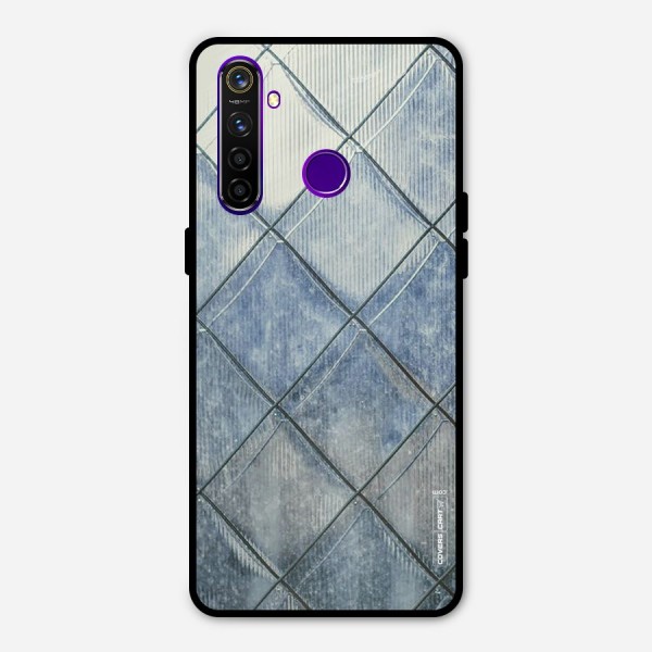 Steel Blue Pattern Metal Back Case for Realme 5 Pro