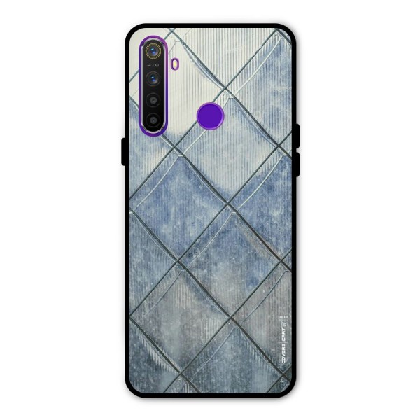 Steel Blue Pattern Metal Back Case for Realme Narzo 10