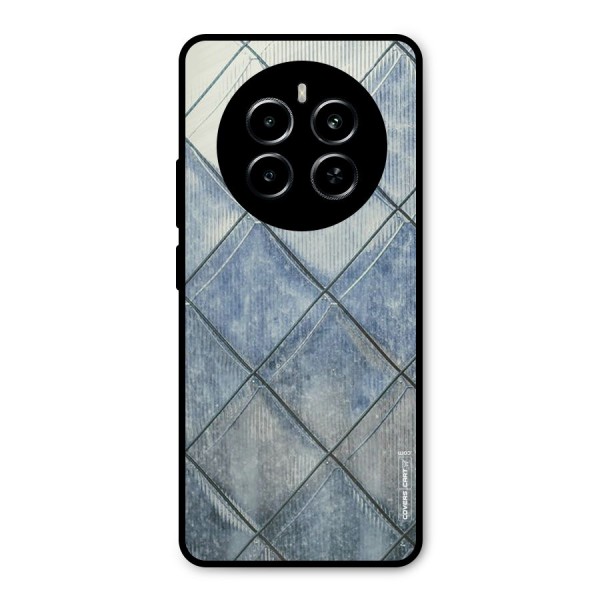 Steel Blue Pattern Metal Back Case for Realme P1
