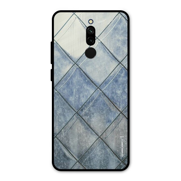 Steel Blue Pattern Metal Back Case for Redmi 8