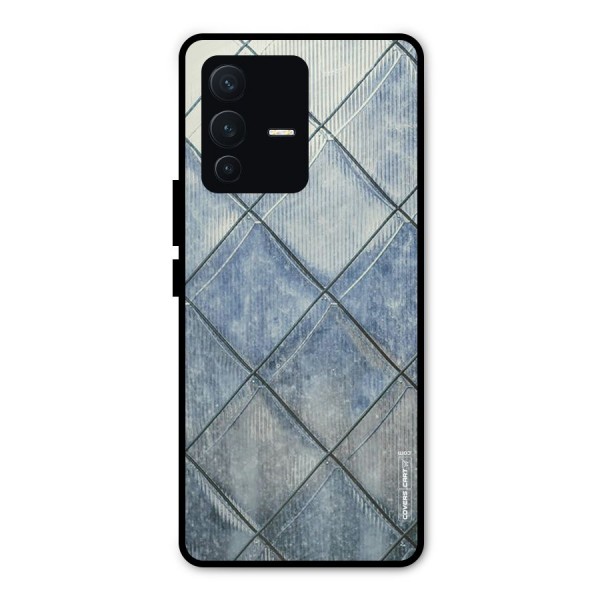 Steel Blue Pattern Metal Back Case for Vivo V23 Pro