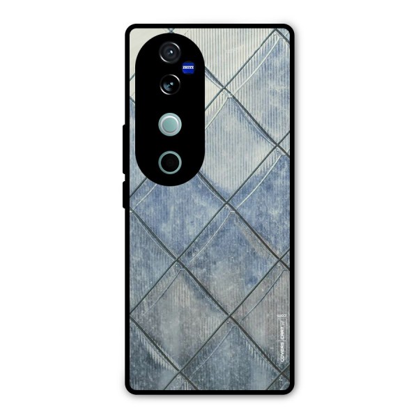 Steel Blue Pattern Metal Back Case for Vivo V40 Pro