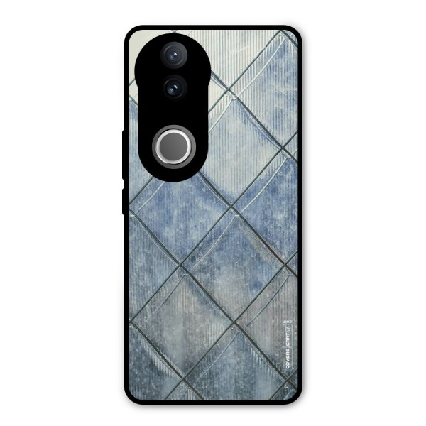 Steel Blue Pattern Metal Back Case for Vivo V50e