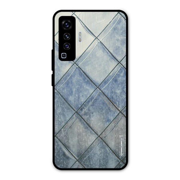 Steel Blue Pattern Metal Back Case for Vivo X50