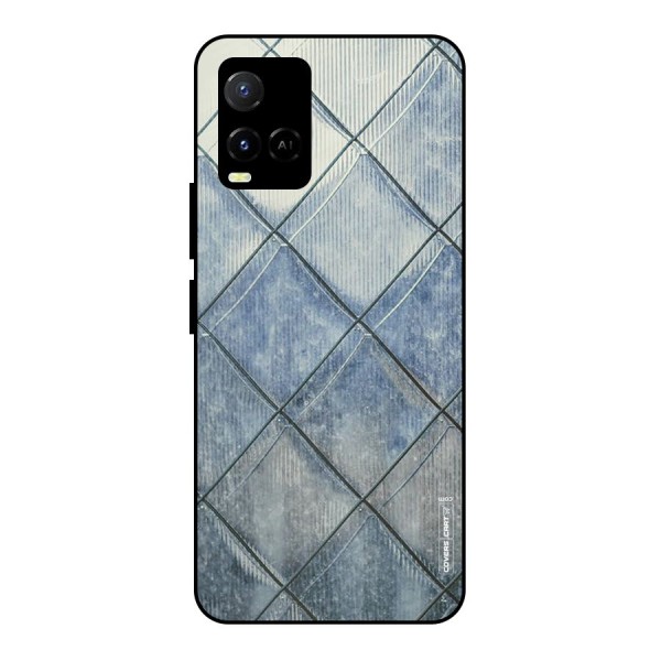 Steel Blue Pattern Metal Back Case for Vivo Y21T