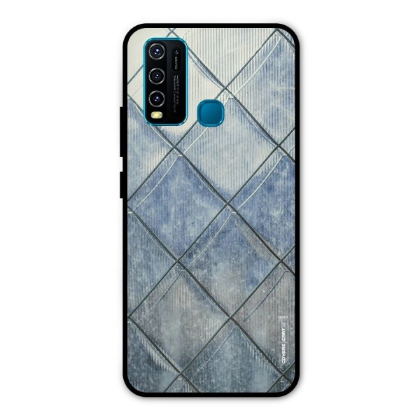 Steel Blue Pattern Metal Back Case for Vivo Y50