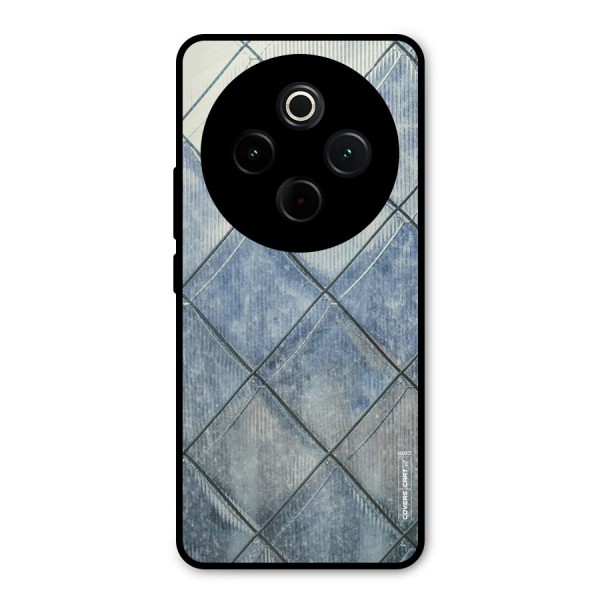 Steel Blue Pattern Metal Back Case for iQOO Z10
