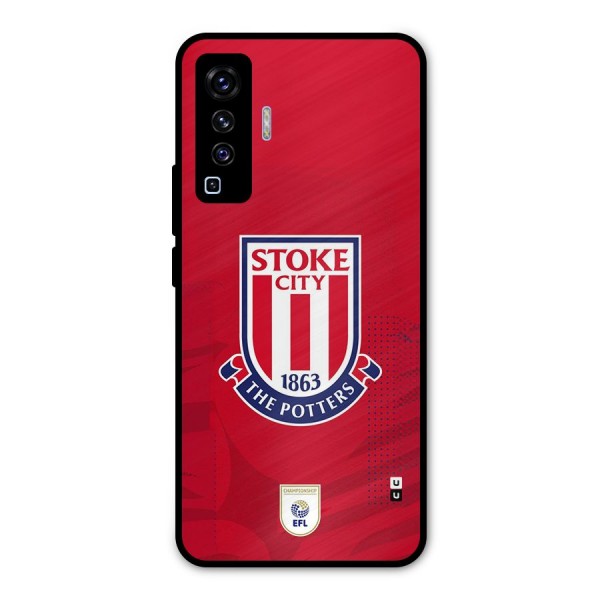 Stoke City Metal Back Case for Vivo X50