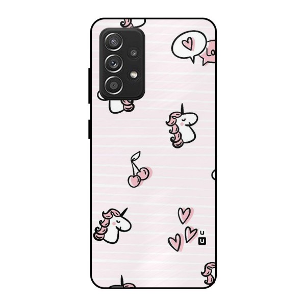 Strawberries And Unicorns Metal Back Case for Galaxy A52