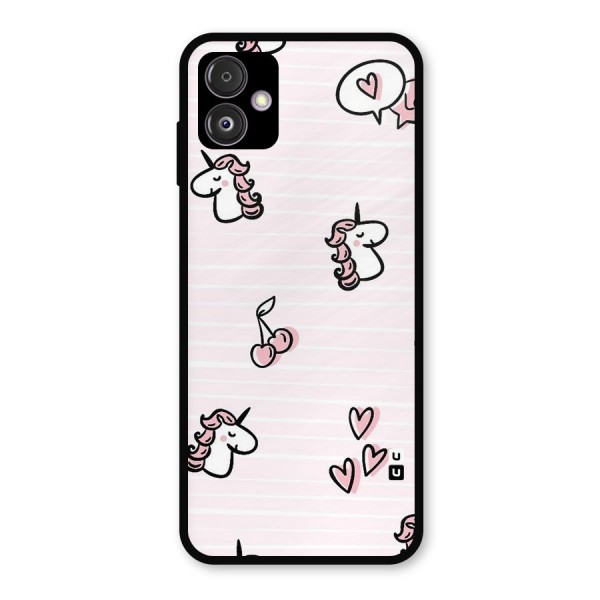 Strawberries And Unicorns Metal Back Case for Galaxy F14