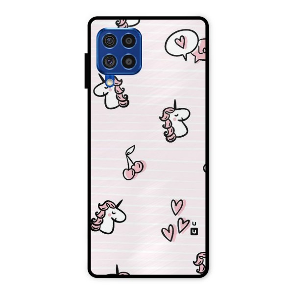 Strawberries And Unicorns Metal Back Case for Galaxy F62