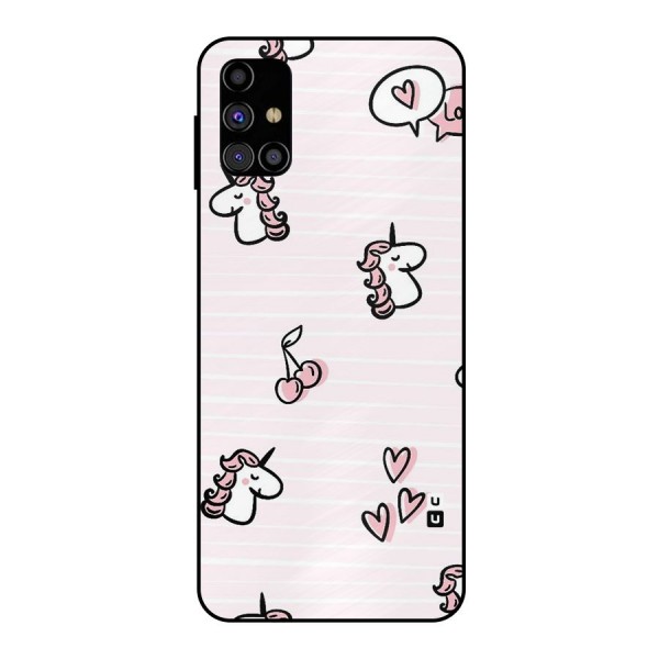 Strawberries And Unicorns Metal Back Case for Galaxy M31s