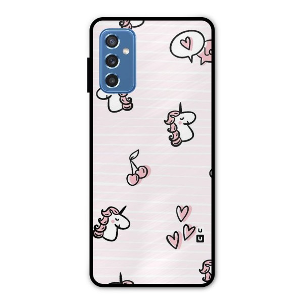 Strawberries And Unicorns Metal Back Case for Galaxy M52 5G