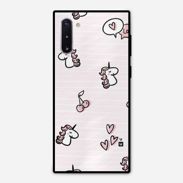 Strawberries And Unicorns Metal Back Case for Galaxy Note 10
