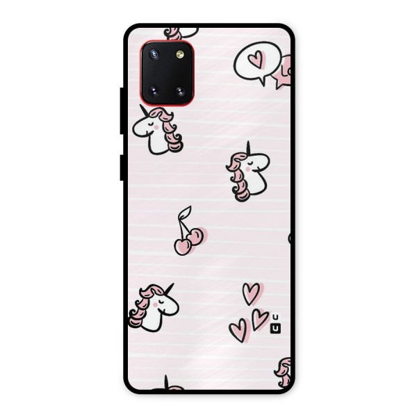 Strawberries And Unicorns Metal Back Case for Galaxy Note 10 Lite