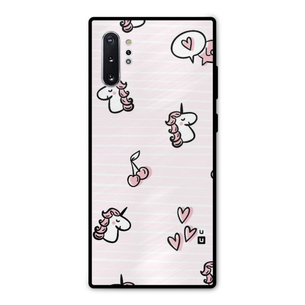 Strawberries And Unicorns Metal Back Case for Galaxy Note 10 Plus