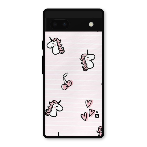 Strawberries And Unicorns Metal Back Case for Google Pixel 6a