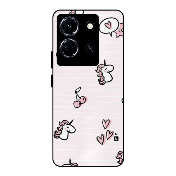 Strawberries And Unicorns Metal Back Case for Infinix Note 30 5G