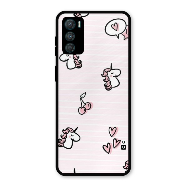 Strawberries And Unicorns Metal Back Case for Moto G42