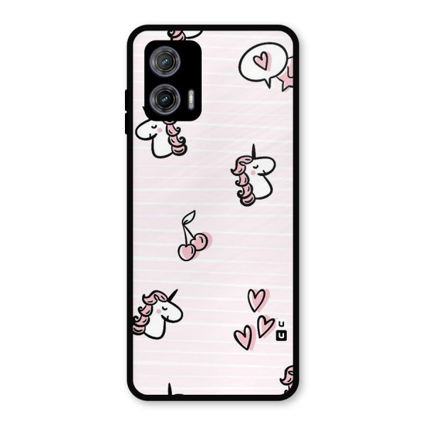 Strawberries And Unicorns Metal Back Case for Moto G73