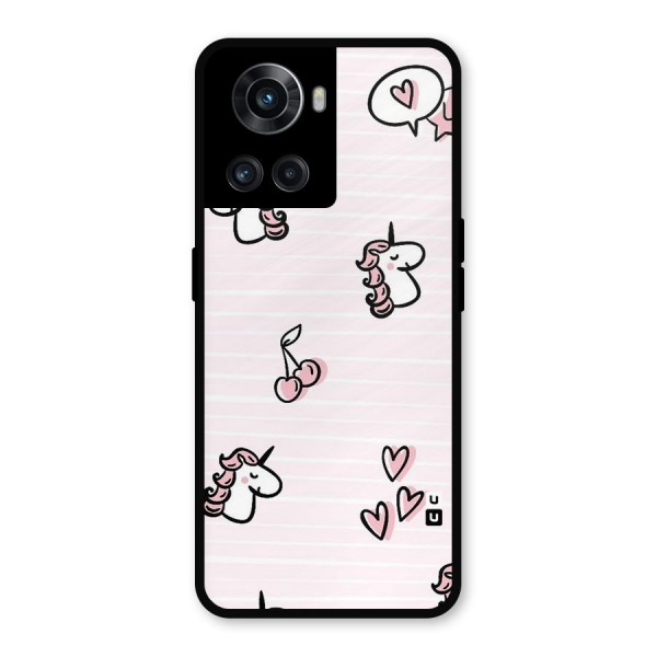 Strawberries And Unicorns Metal Back Case for OnePlus 10R