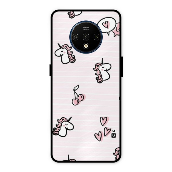 Strawberries And Unicorns Metal Back Case for OnePlus 7T