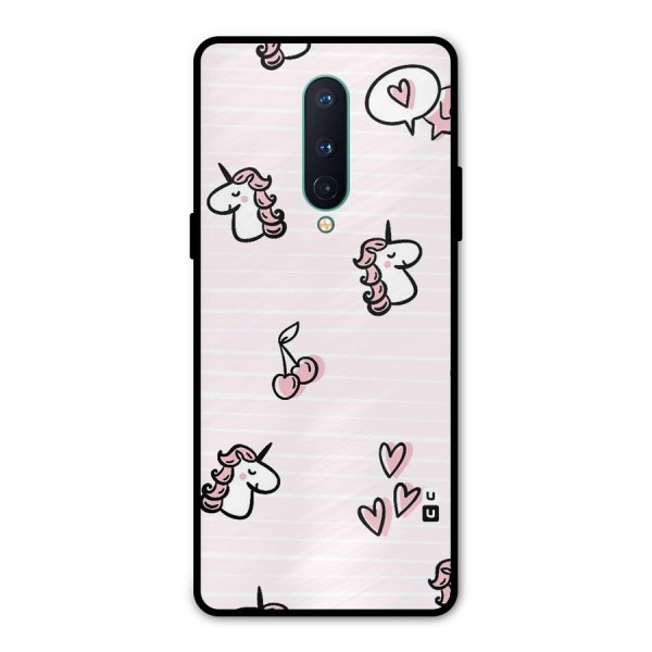 Strawberries And Unicorns Metal Back Case for OnePlus 8