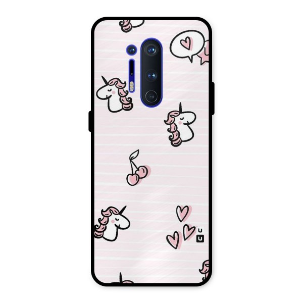 Strawberries And Unicorns Metal Back Case for OnePlus 8 Pro