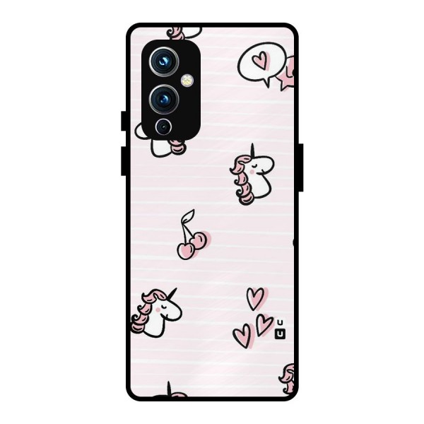 Strawberries And Unicorns Metal Back Case for OnePlus 9
